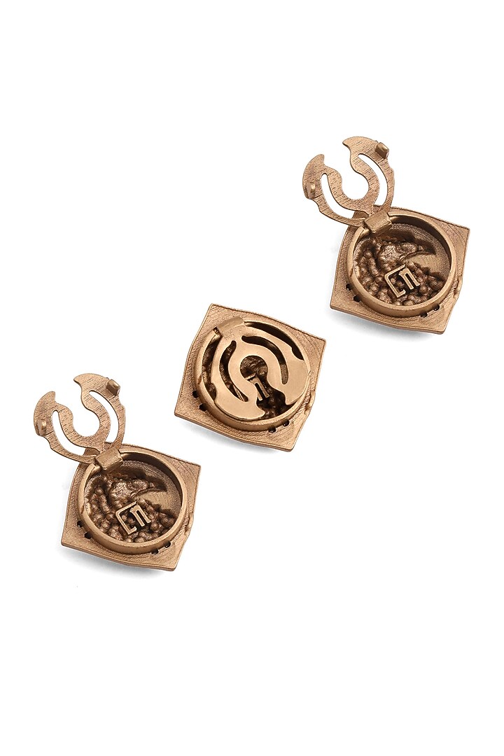 Antique Gold Brass Button Cover Combo Set by Cosa Nostraa at Pernia's Pop Up Shop