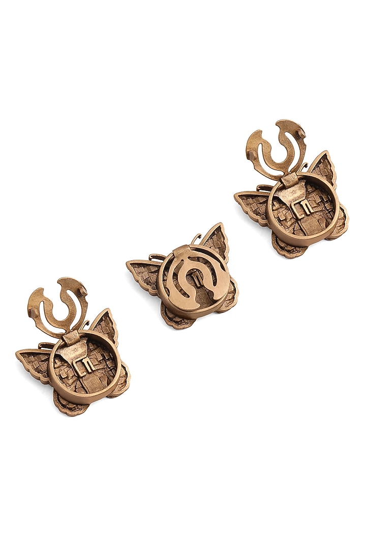 Antique Gold Brass Button Cover Combo Set by Cosa Nostraa at Pernia's Pop Up Shop