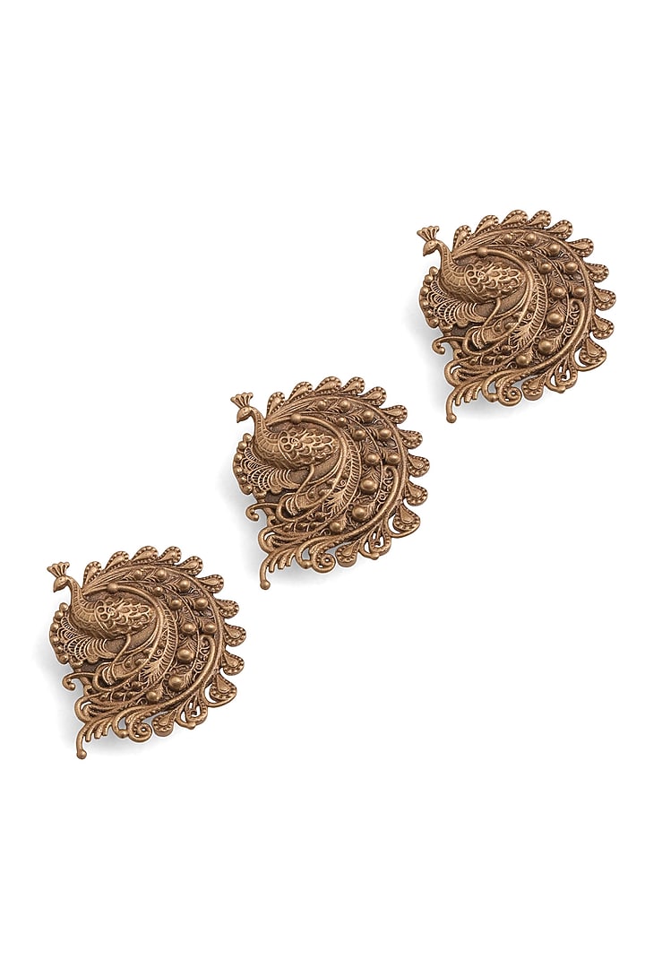 Antique Gold Brass Button Cover Combo Set by Cosa Nostraa at Pernia's Pop Up Shop