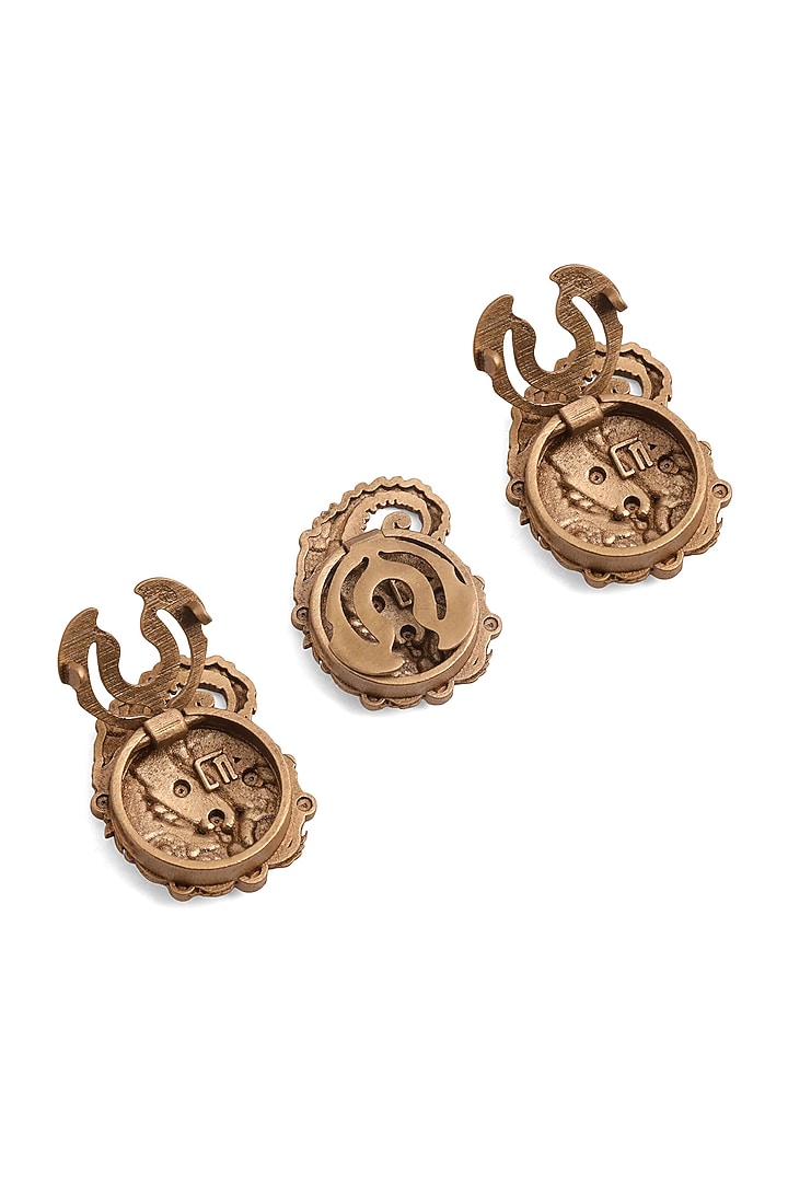 Antique Gold Brass Button Cover Combo Set by Cosa Nostraa at Pernia's Pop Up Shop