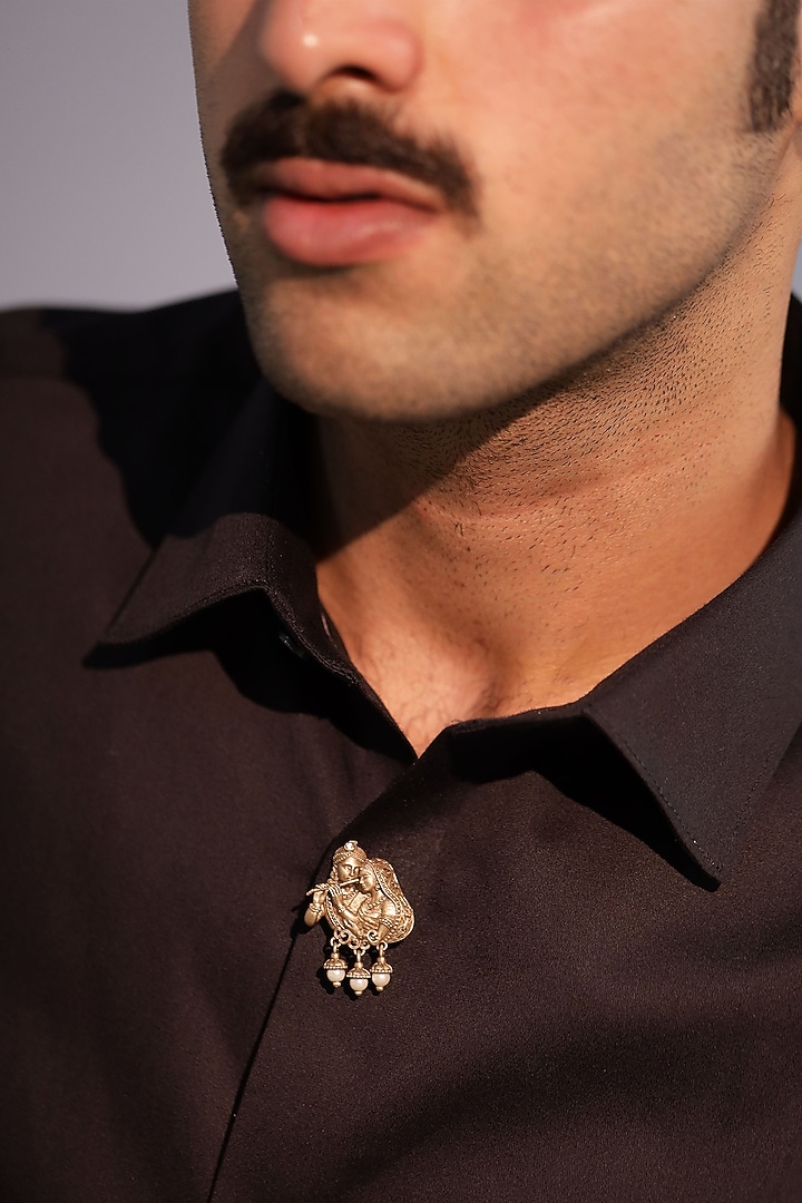 Antique Gold Brass Button Cover Combo Set by Cosa Nostraa at Pernia's Pop Up Shop