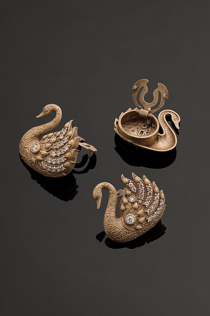 Antique Gold Brass Button Cover Combo Set by Cosa Nostraa at Pernia's Pop Up Shop