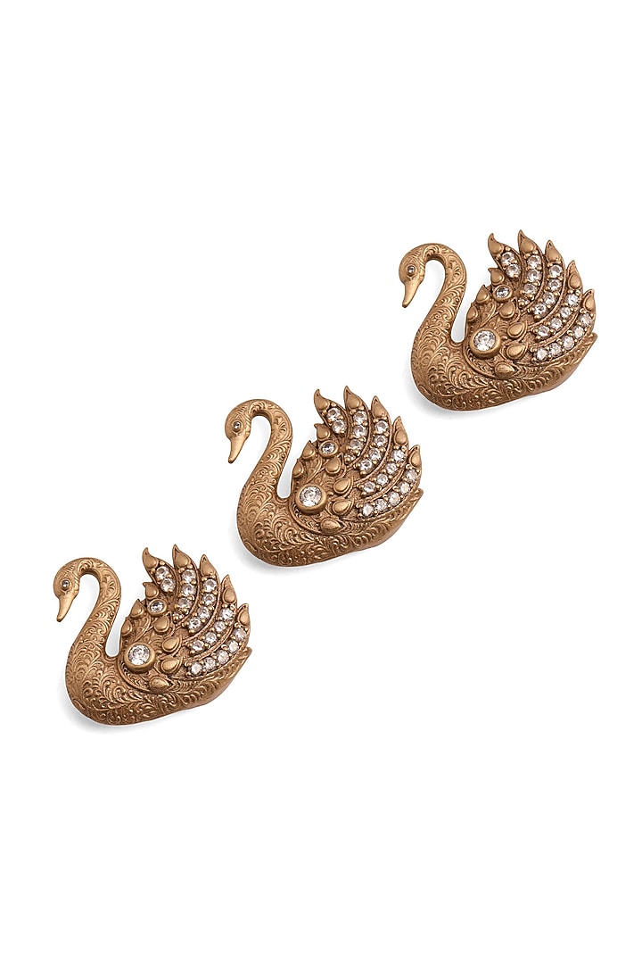 Antique Gold Brass Button Cover Combo Set by Cosa Nostraa at Pernia's Pop Up Shop