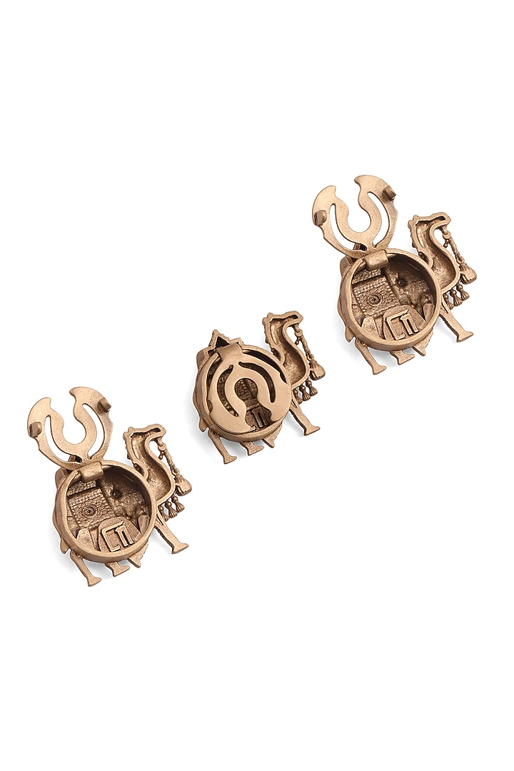 Antique Gold Brass Button Cover Combo Set by Cosa Nostraa at Pernia's Pop Up Shop