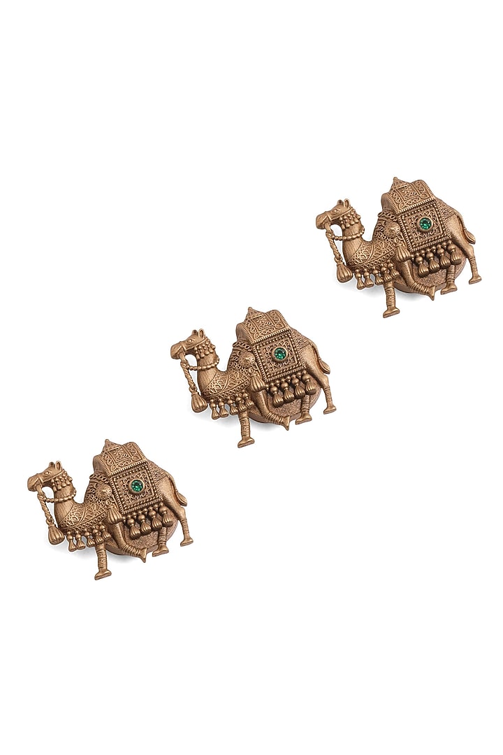 Antique Gold Brass Button Cover Combo Set by Cosa Nostraa at Pernia's Pop Up Shop