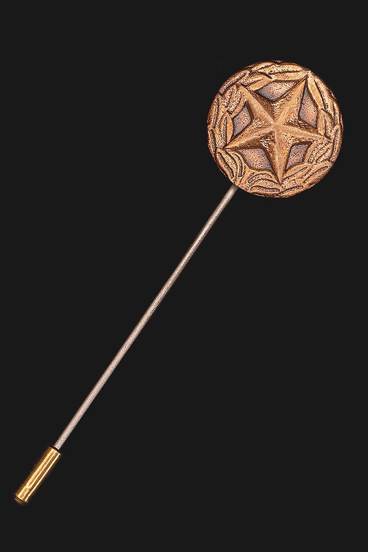 Antique Red Gold Finish Lapel Pin Set by Cosa Nostraa at Pernia's Pop Up Shop
