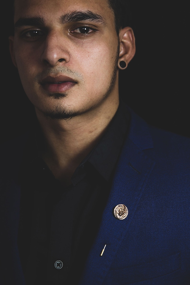 Antique Red Gold Finish Brass Cufflink Set by Cosa Nostraa at Pernia's Pop Up Shop