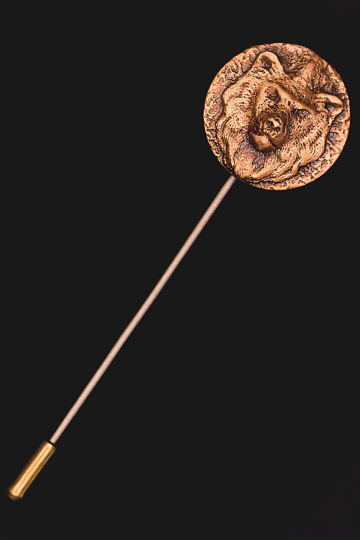 Antique Red Gold Finish Brass Cufflink Set by Cosa Nostraa at Pernia's Pop Up Shop
