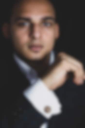 Antique Red Gold Finish Brass Cufflink Set by Cosa Nostraa at Pernia's Pop Up Shop