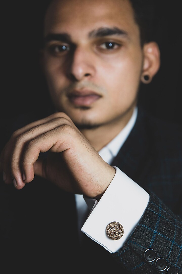 Dual Tone Brass Cufflink Set by Cosa Nostraa at Pernia's Pop Up Shop