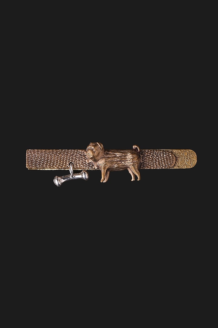 Antique Gold Finish Cufflinks With Tie Pin by Cosa Nostraa at Pernia's Pop Up Shop