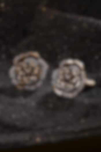 Antique Gold Finish Regal Rose Cufflinks (Set of 2) by Cosa Nostraa at Pernia's Pop Up Shop