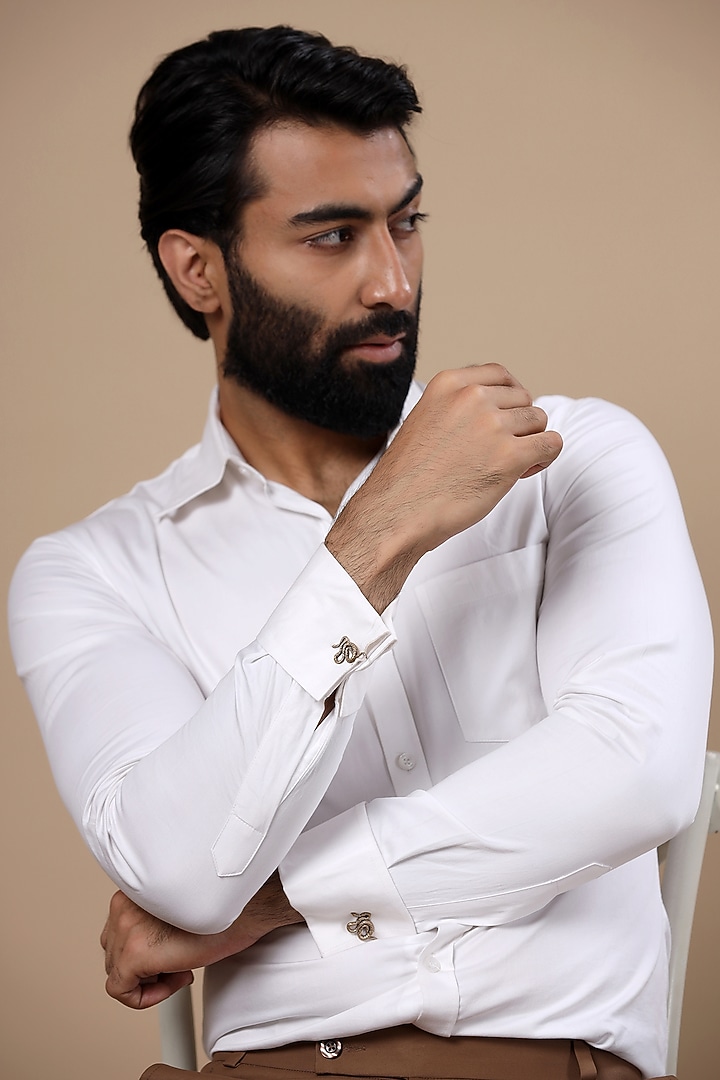 Antique Gold Finish Slytherin Cufflinks (Set of 2) by Cosa Nostraa at Pernia's Pop Up Shop
