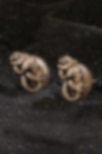 Antique Gold Finish Red & Green Stone Chameleon Cufflinks (Set of 2) by Cosa Nostraa at Pernia's Pop Up Shop