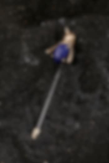 Antique Gold Finish Blue Stone Penguin Lapel Pin by Cosa Nostraa at Pernia's Pop Up Shop