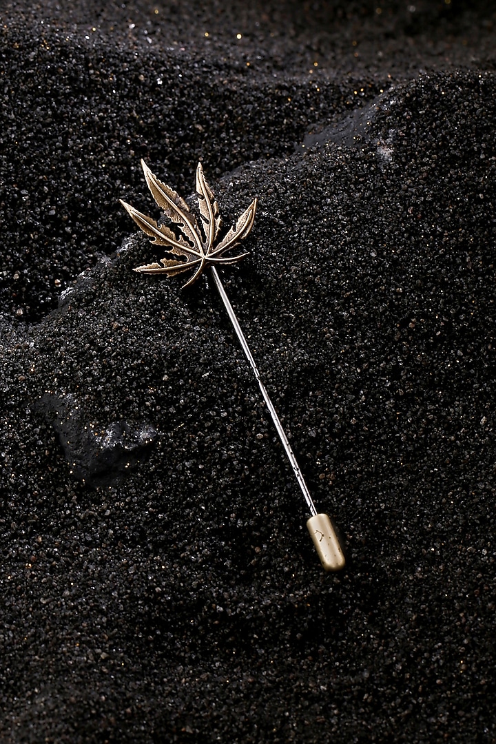 Antique Gold Finish Majestic Maple Lapel Pin by Cosa Nostraa at Pernia's Pop Up Shop