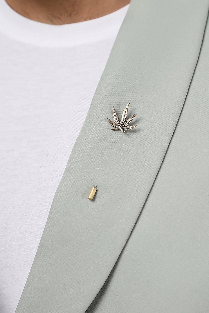 Antique Gold Finish Majestic Maple Lapel Pin by Cosa Nostraa at Pernia's Pop Up Shop