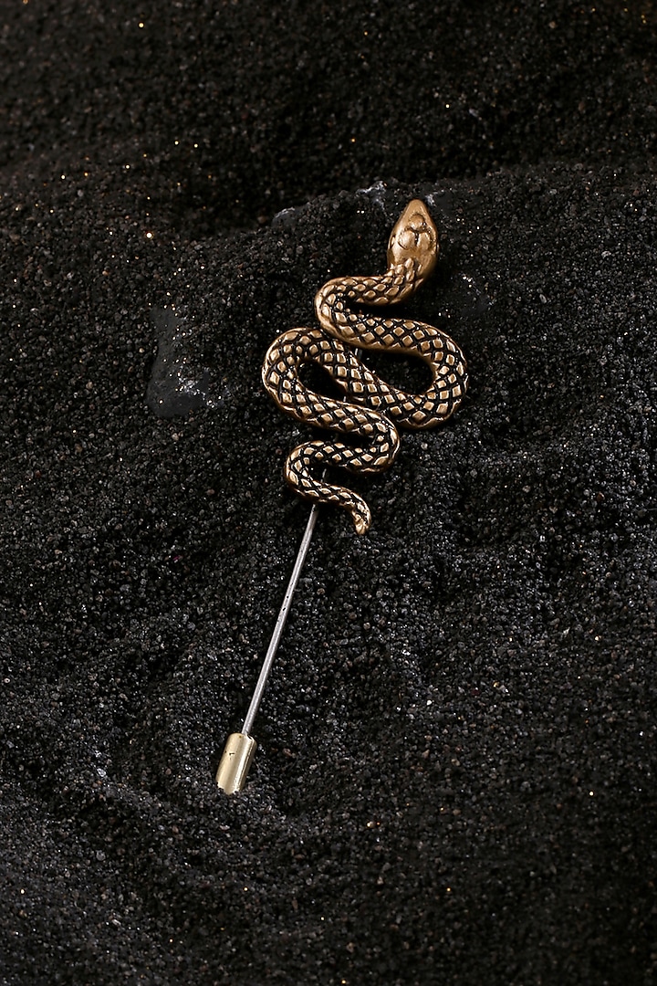 Antique Gold Finish Scales Lapel Pin by Cosa Nostraa at Pernia's Pop Up Shop