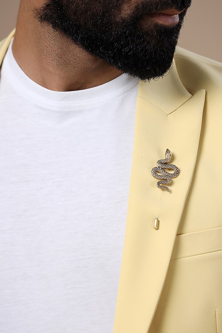 Antique Gold Finish Scales Lapel Pin by Cosa Nostraa at Pernia's Pop Up Shop