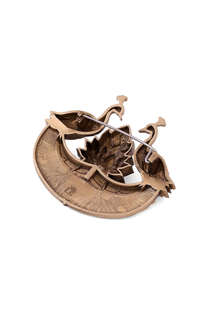 Antique Gold Finish Bird Of India Brooch by Cosa Nostraa at Pernia's Pop Up Shop