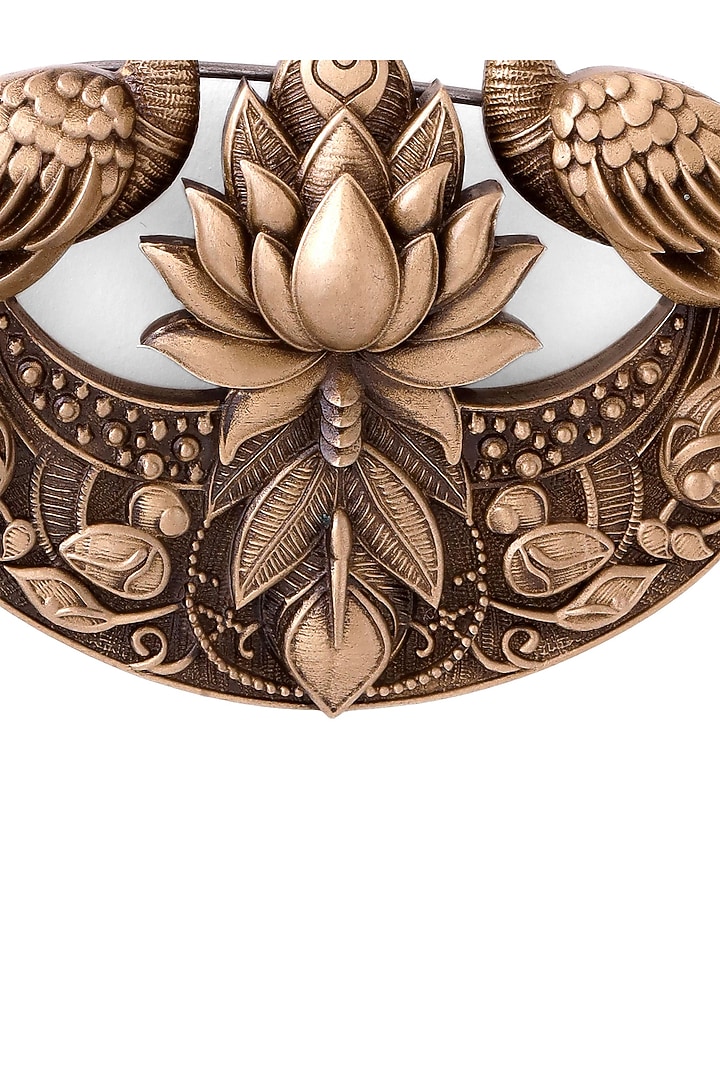 Antique Gold Finish Bird Of India Brooch by Cosa Nostraa at Pernia's Pop Up Shop