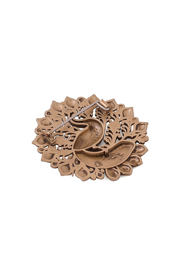 Antique Gold Brass Peacock In Paradise Brooch by Cosa Nostraa at Pernia's Pop Up Shop
