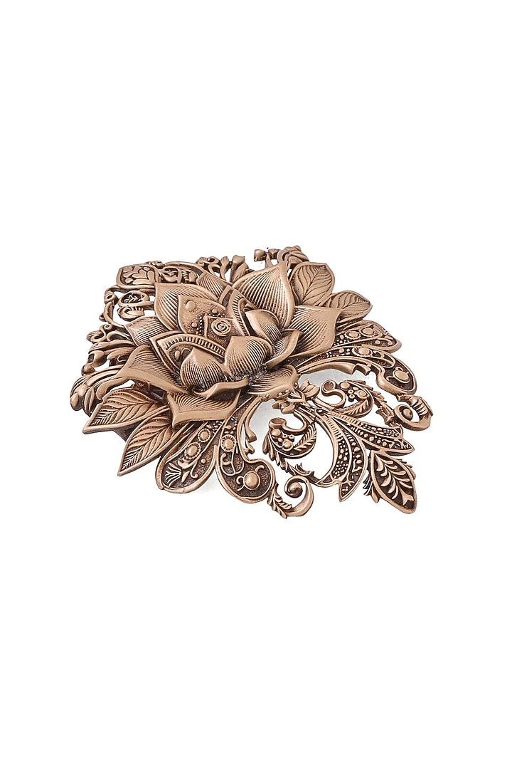 Antique Gold Brass Lotus Magic Brooch by Cosa Nostraa at Pernia's Pop Up Shop
