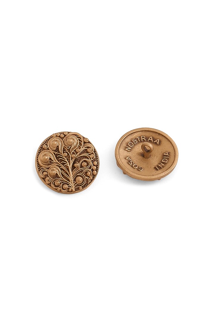 Antique Gold Brass Buttons (Set Of 13) by Cosa Nostraa at Pernia's Pop Up Shop