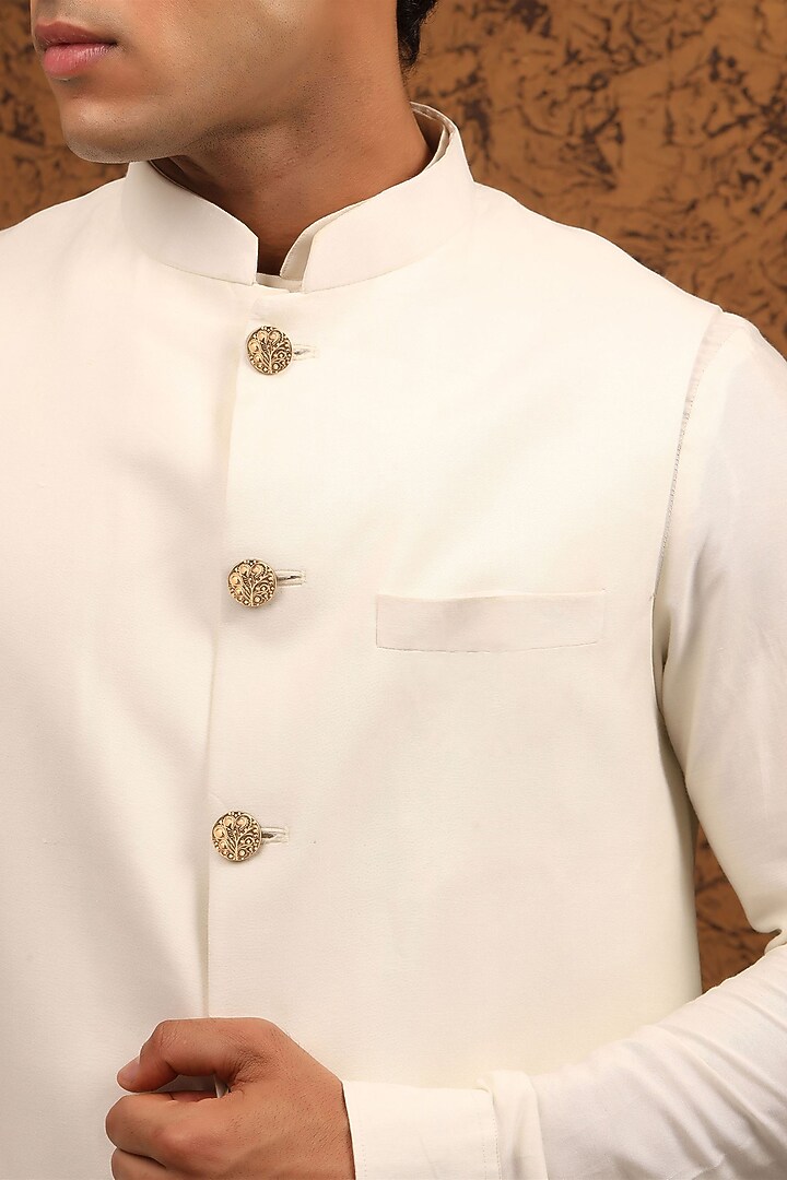 Antique Gold Brass Buttons (Set Of 13) by Cosa Nostraa at Pernia's Pop Up Shop