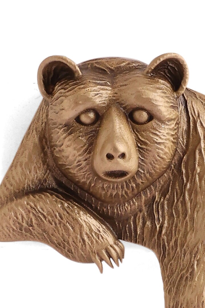 Antique Gold Brass Himalayan Bear Brooch by Cosa Nostraa at Pernia's Pop Up Shop