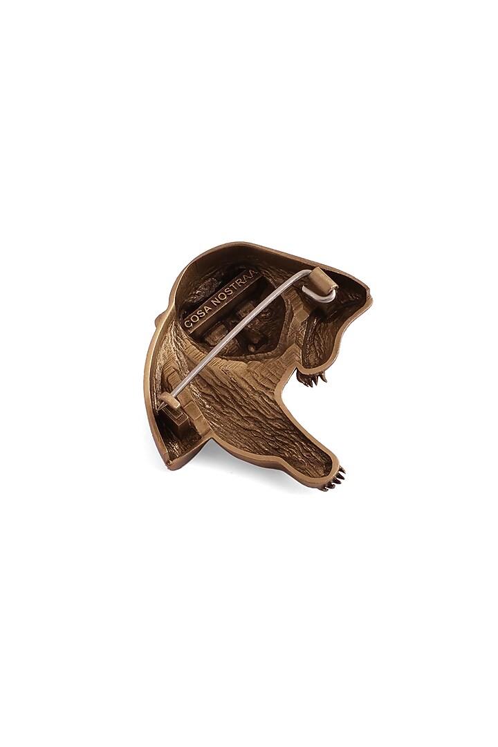 Antique Gold Brass Himalayan Bear Brooch by Cosa Nostraa at Pernia's Pop Up Shop