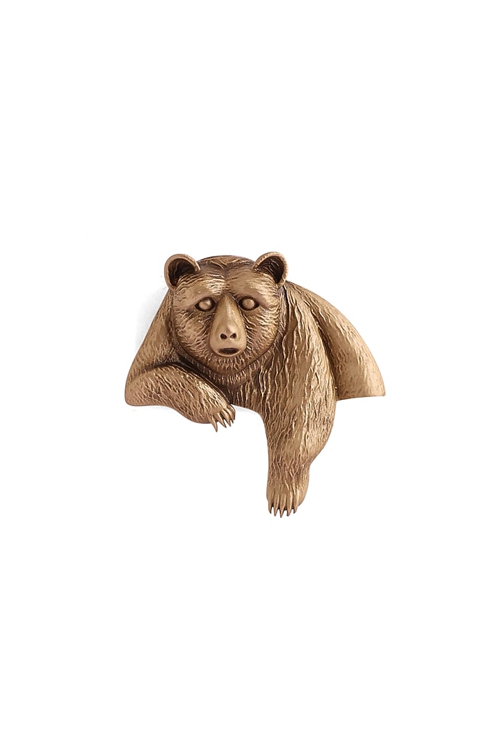 Antique Gold Brass Himalayan Bear Brooch by Cosa Nostraa at Pernia's Pop Up Shop
