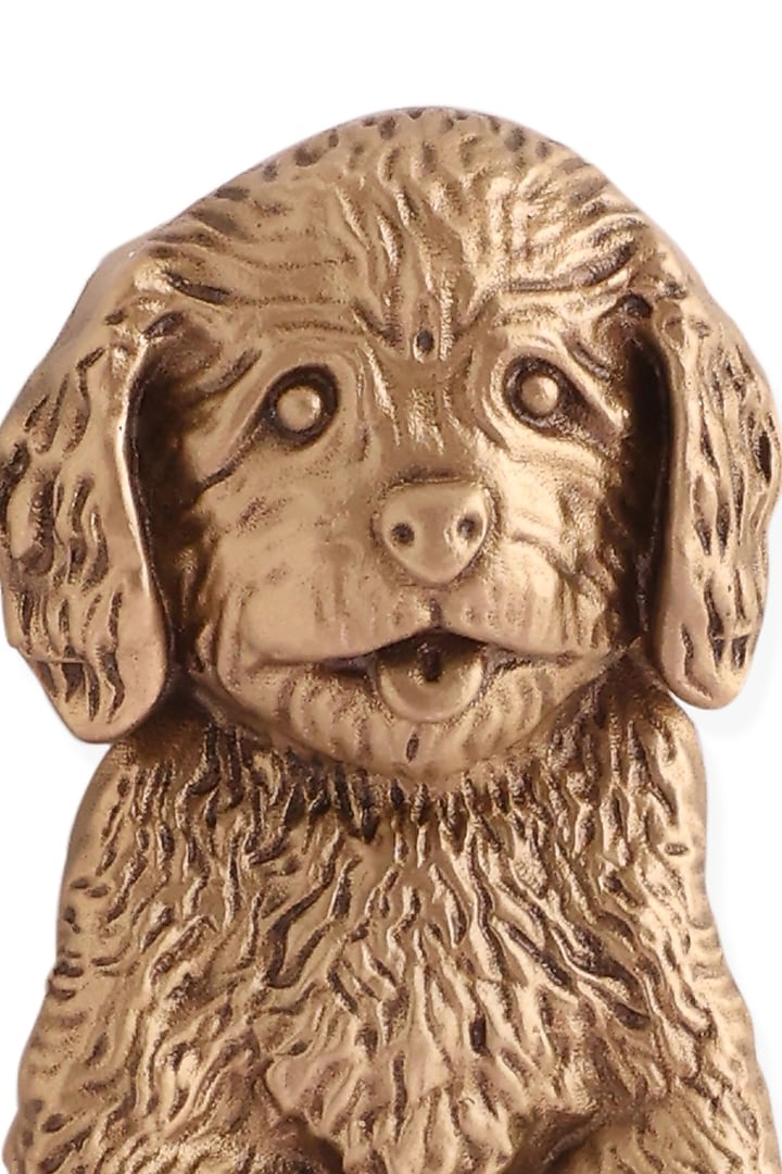 Antique Gold Brass Canine Brooch by Cosa Nostraa at Pernia's Pop Up Shop
