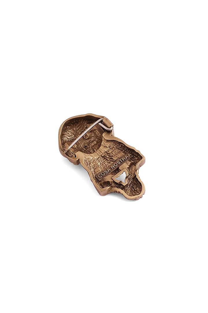 Antique Gold Brass Canine Brooch by Cosa Nostraa at Pernia's Pop Up Shop