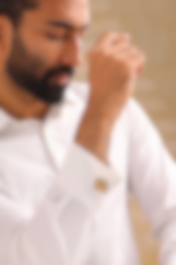 Oxidised Antique Gold Brass Cufflinks (Set Of 2) by Cosa Nostraa at Pernia's Pop Up Shop