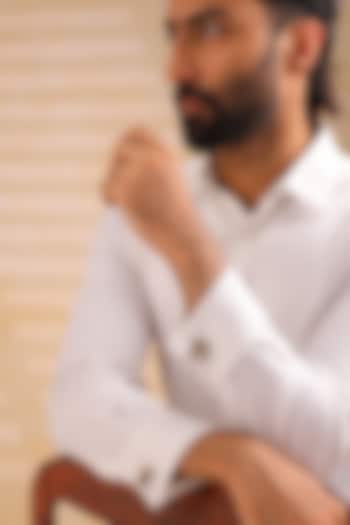 Oxidised Antique Gold Brass Cufflinks (Set of 2) by Cosa Nostraa at Pernia's Pop Up Shop