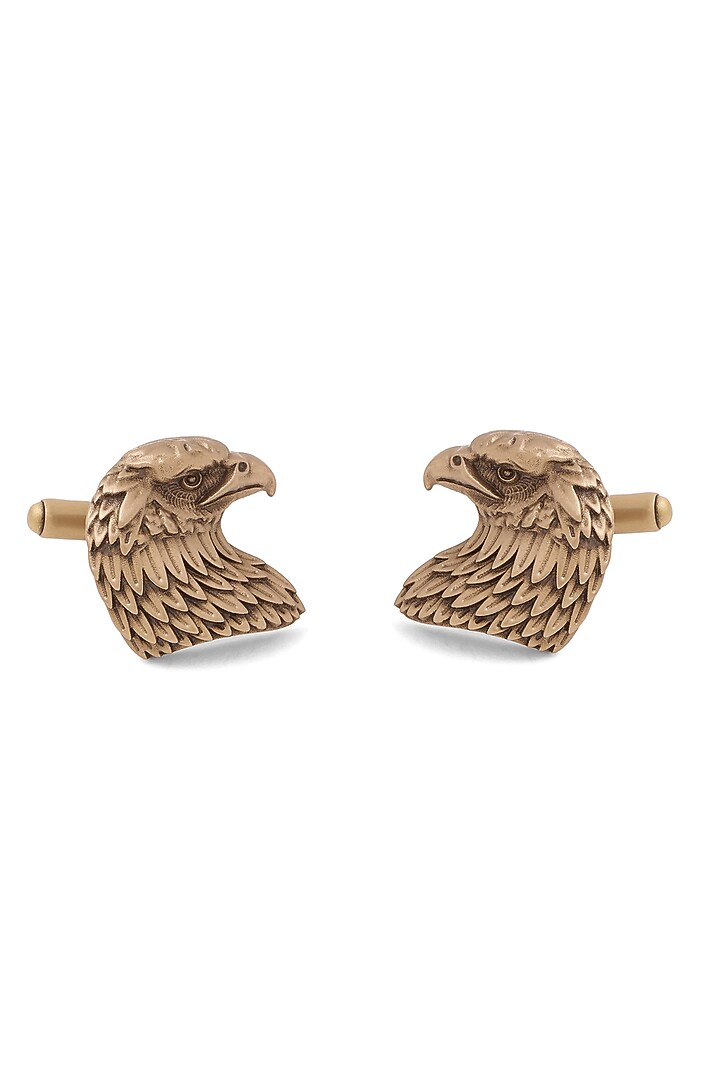 Oxidised Antique Gold Brass Cufflinks (Set of 2) by Cosa Nostraa at Pernia's Pop Up Shop