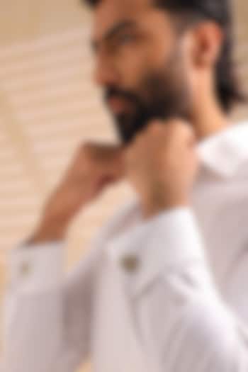 Oxidised Antique Gold Brass Cufflinks (Set of 2) by Cosa Nostraa at Pernia's Pop Up Shop