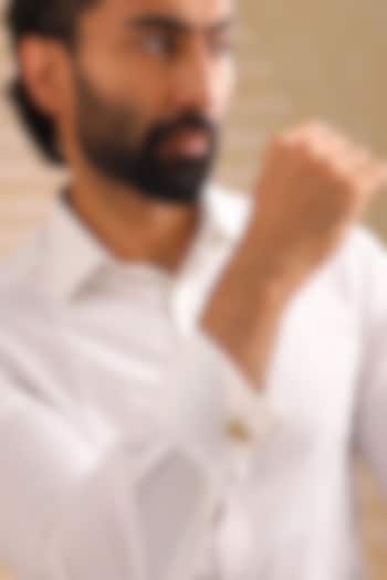 Oxidised Antique Gold Brass Cufflinks (Set Of 2) by Cosa Nostraa at Pernia's Pop Up Shop