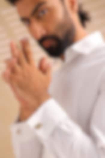 Oxidised Antique Gold Brass Cufflinks (Set Of 2) by Cosa Nostraa at Pernia's Pop Up Shop