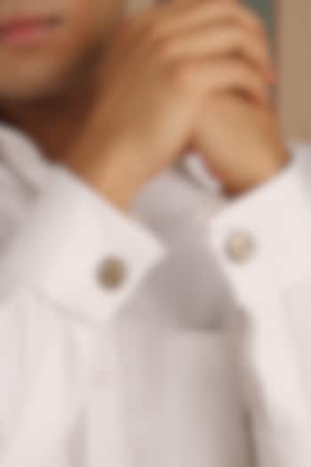 Black & Oxidised Finish Brass Cufflinks (Set Of 2) by Cosa Nostraa at Pernia's Pop Up Shop