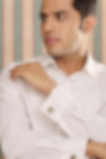 Black & Oxidised Finish Brass Cufflinks (Set Of 2) by Cosa Nostraa at Pernia's Pop Up Shop