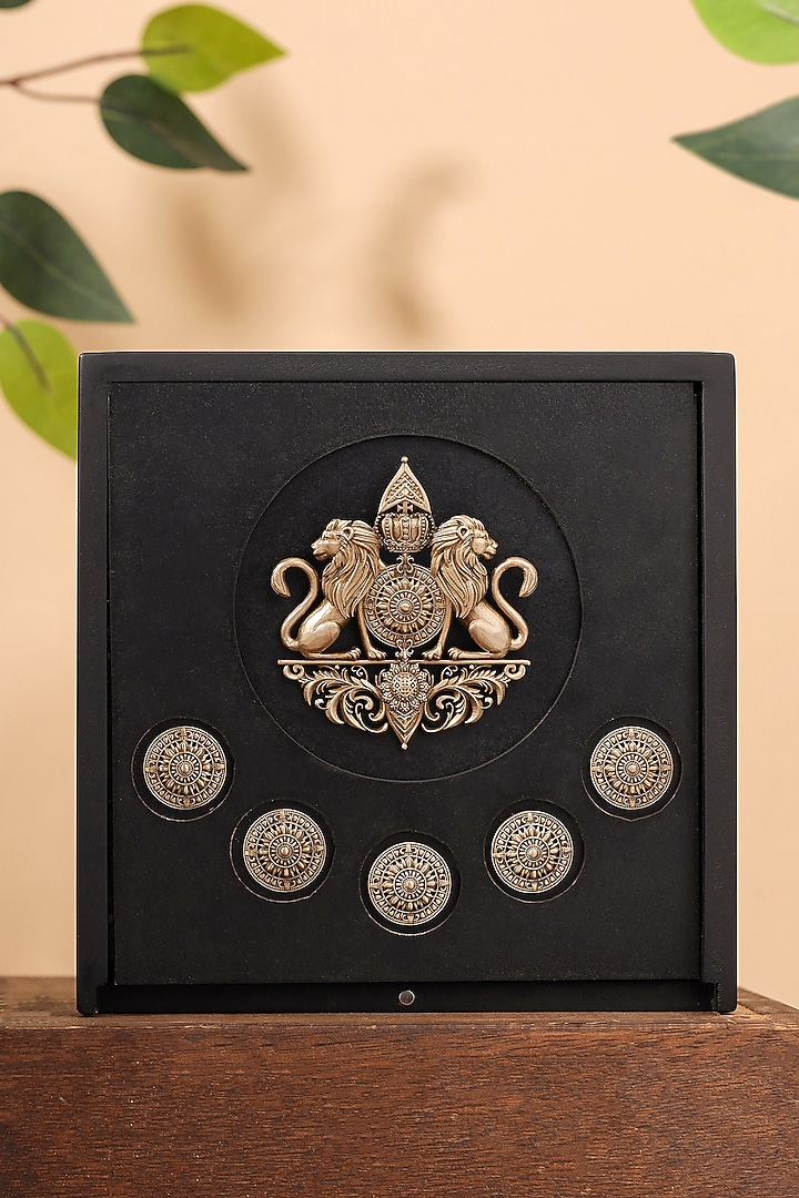 Oxidised Antique Gold Brass Brooch With Buttons by Cosa Nostraa at Pernia's Pop Up Shop