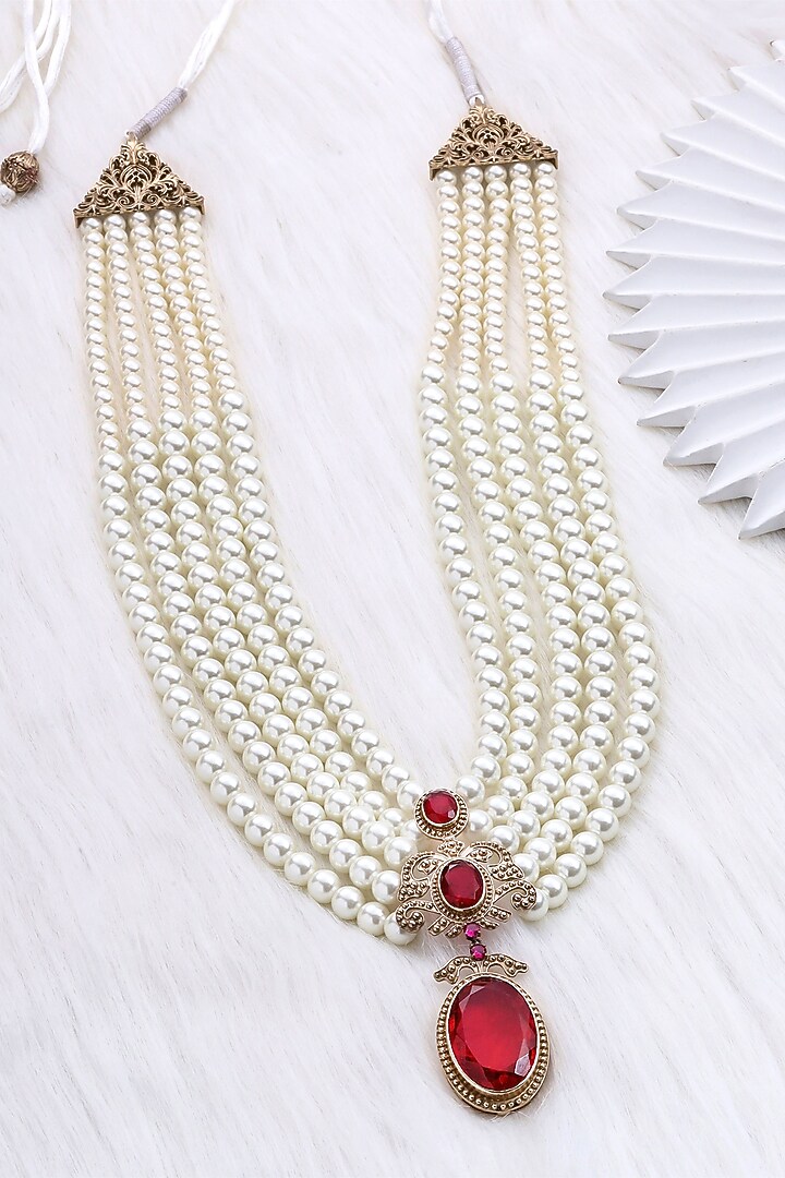 Antique Gold Brass Mala by Cosa Nostraa at Pernia's Pop Up Shop