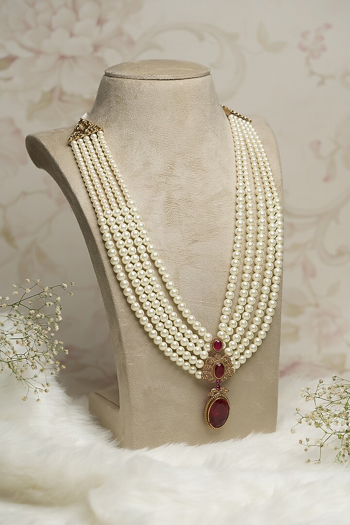 Antique Gold Brass Mala by Cosa Nostraa at Pernia's Pop Up Shop