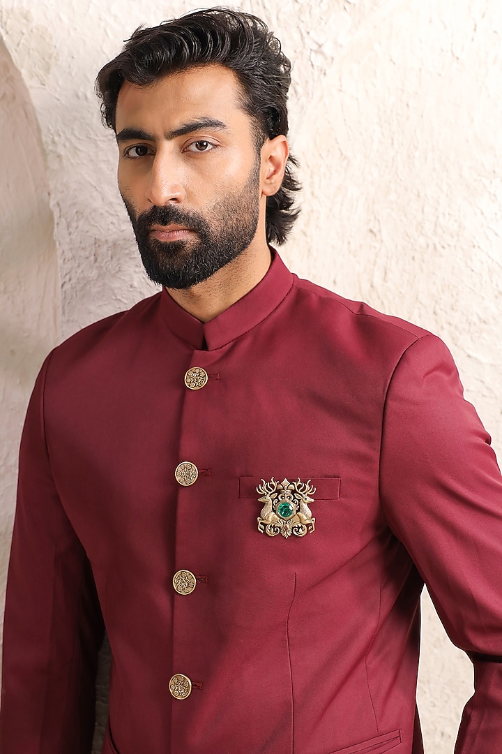 Oxidised Antique Gold Brass Brooch by Cosa Nostraa at Pernia's Pop Up Shop