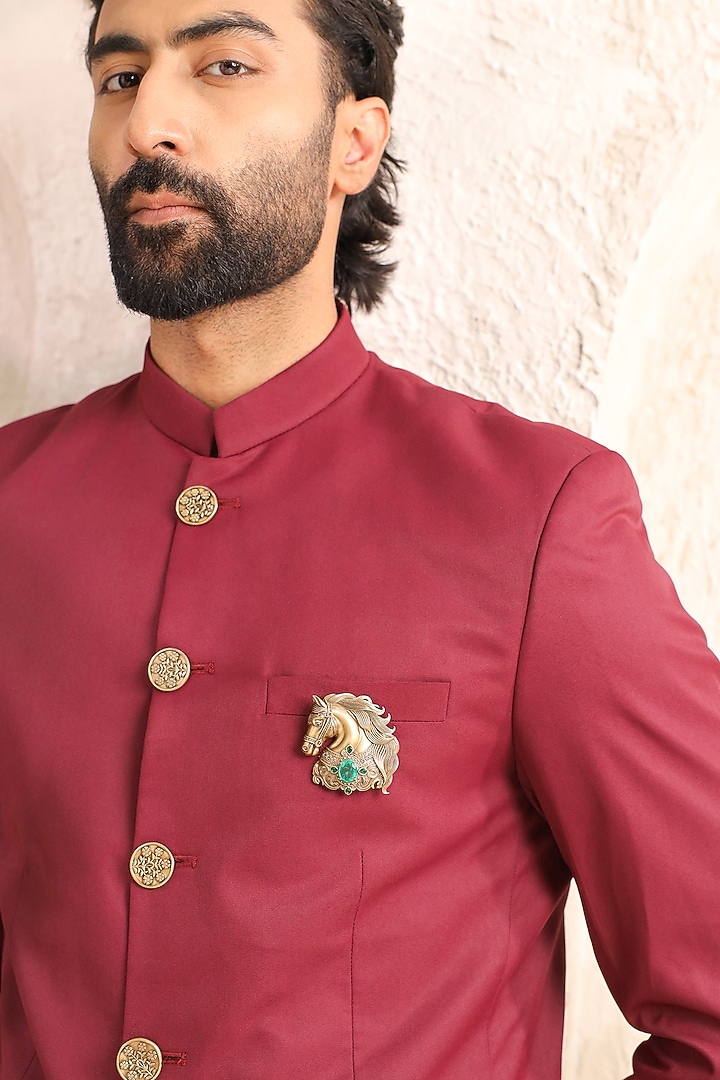 Oxidised Antique Gold Brass Brooch by Cosa Nostraa at Pernia's Pop Up Shop