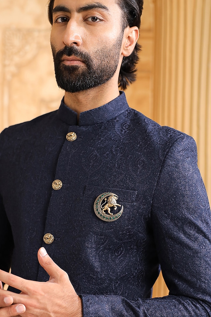 Oxidised Antique Gold Brass Brooch by Cosa Nostraa at Pernia's Pop Up Shop