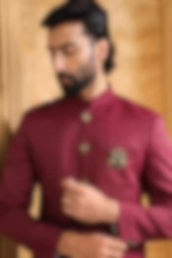 Antique Gold Crowned Stallion Red & Green Stone Brooch by Cosa Nostraa at Pernia's Pop Up Shop