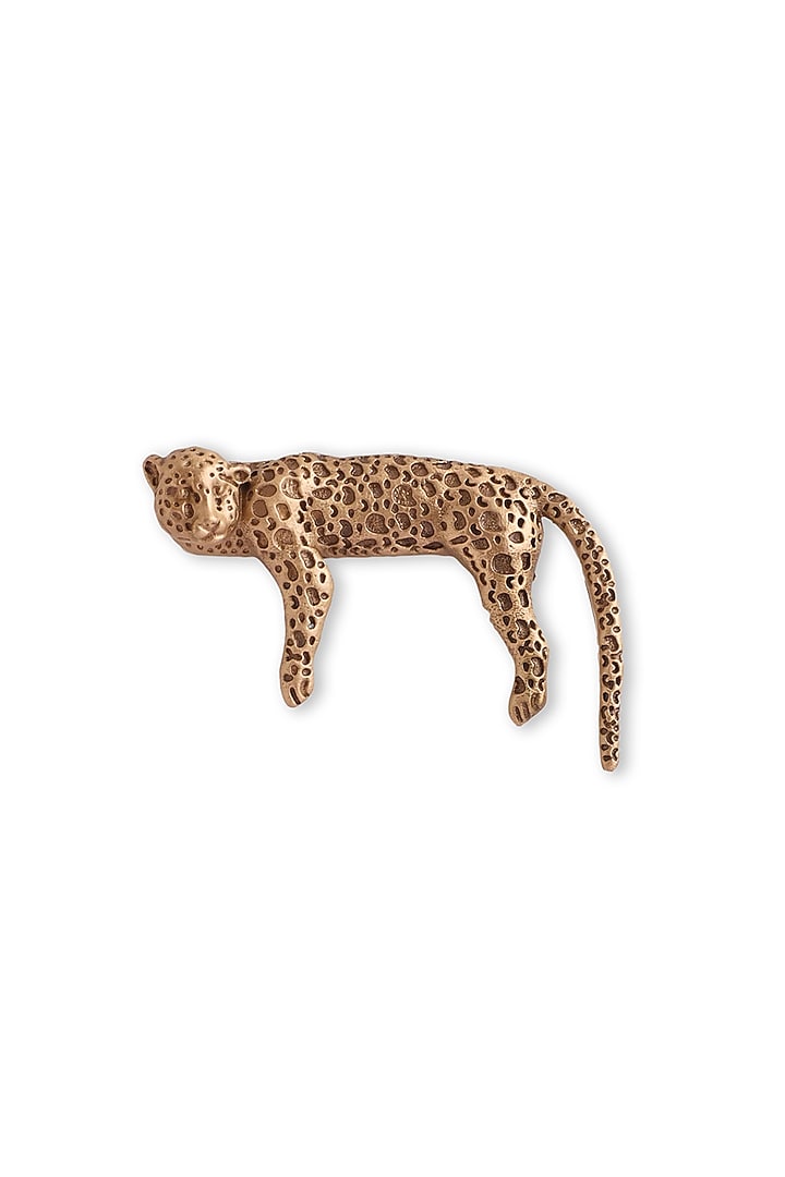 Antique Gold Brass Leopard Brooch by Cosa Nostraa at Pernia's Pop Up Shop